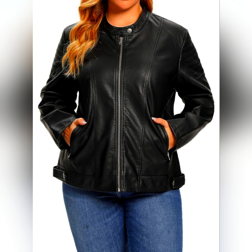 Black Faux Leather Jacket